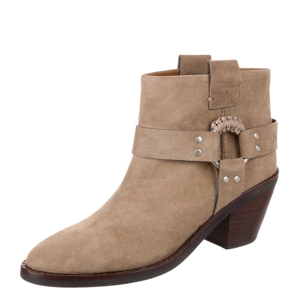 See by Chloe “Eddie” suede moto ankle boot - Picture 2 of 6